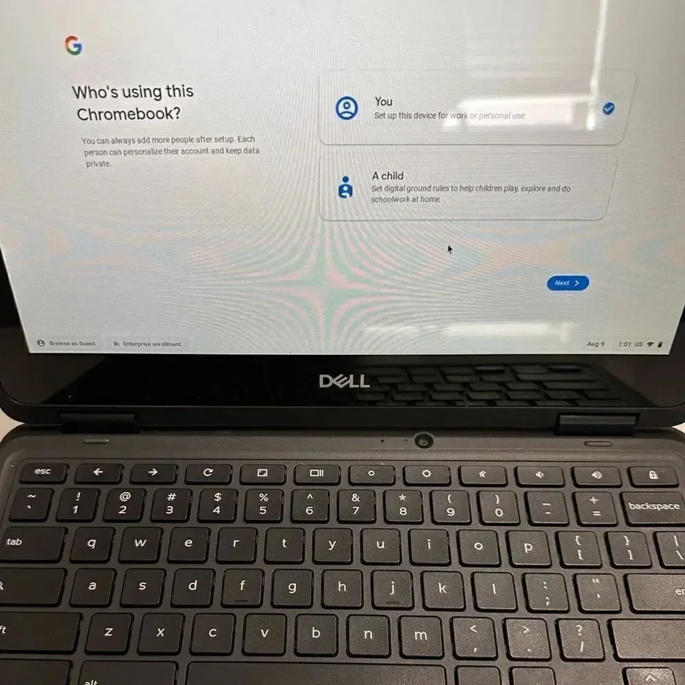 DELL 2 in 1 Chromebook 3100 Laptop in Gray Gunmetal Color (refurbished/used)